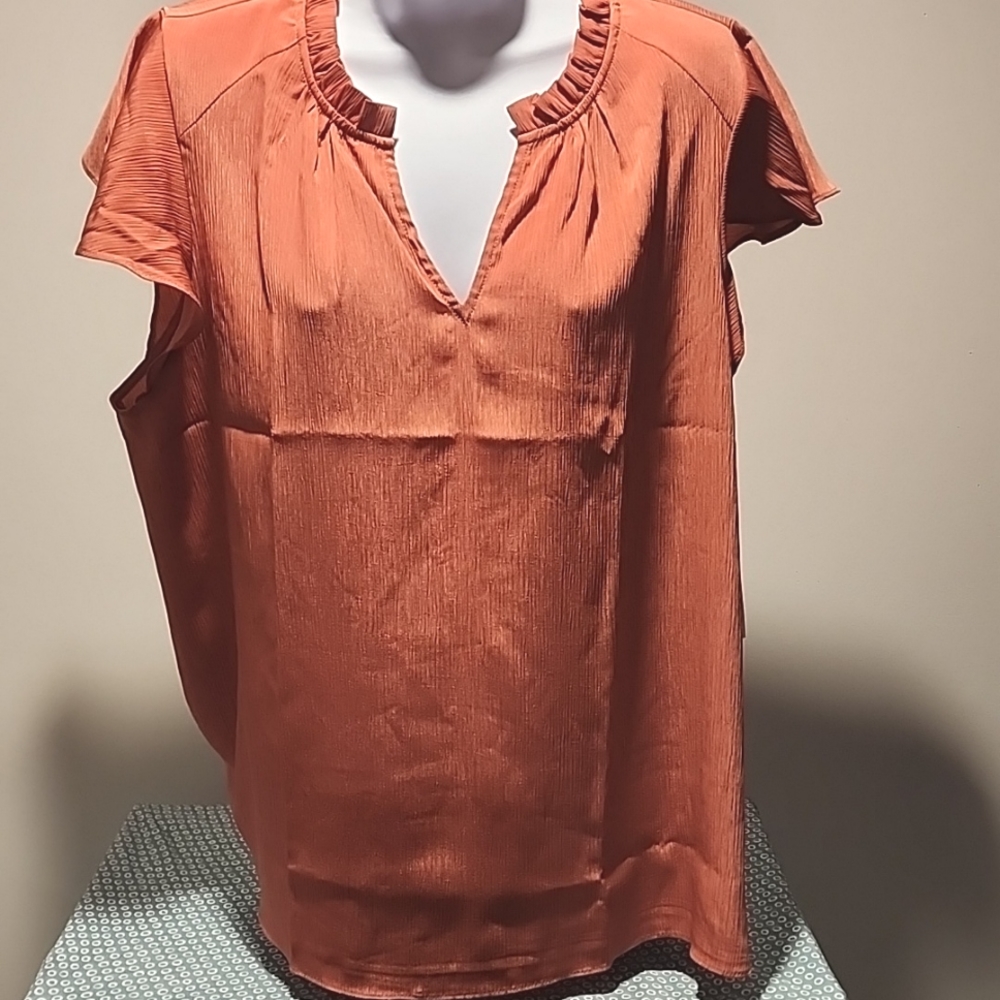 Nine West Salmon color blouse